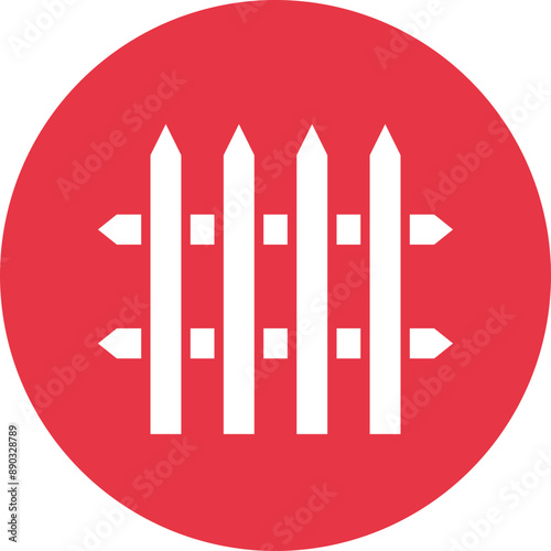 Fencing glyph circle icon