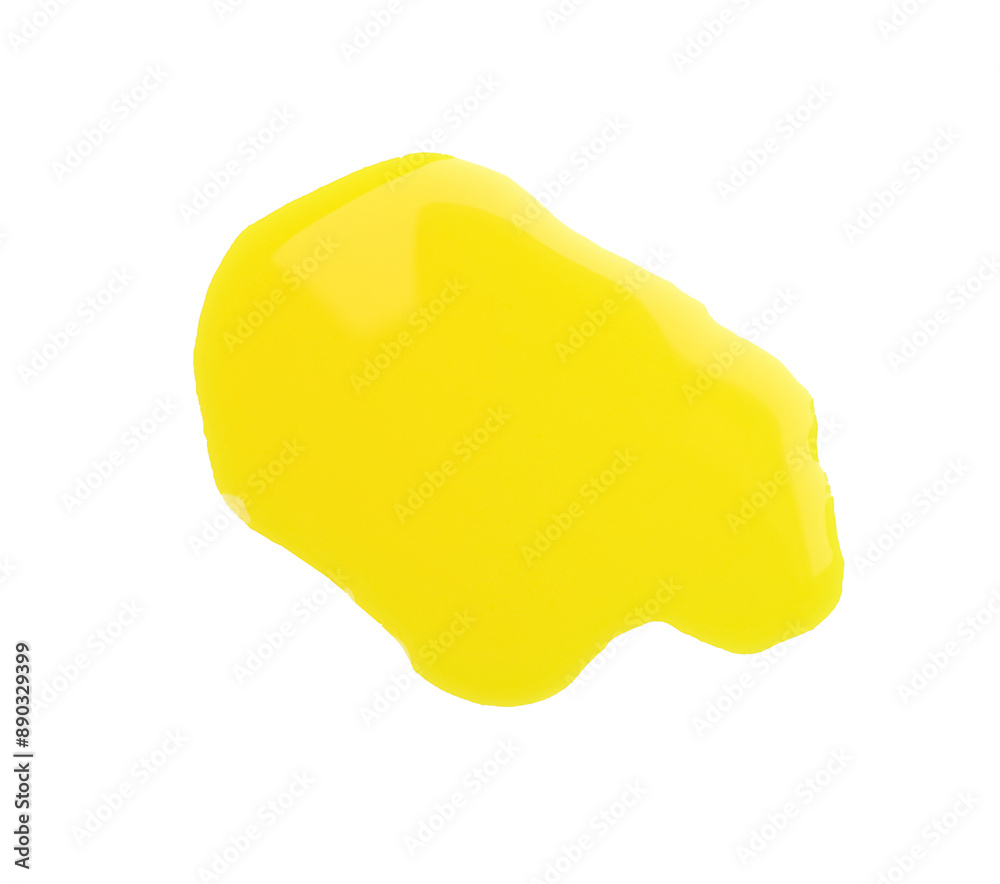 Blot of yellow printer ink isolated on white Blot of yellow printer ink isolated on white