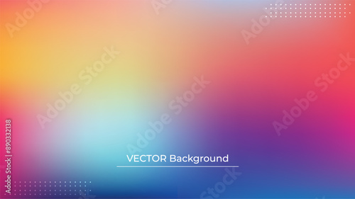 Wallpaper Mural Smooth and blurry colorful gradient mesh background. Modern bright rainbow colors. Easy editable soft colored vector banner template. Premium quality Torontodigital.ca