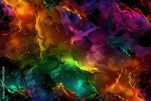 Vibrant Stardust Color Palette Abstract Background with Deep Hues and Bold Contrasts