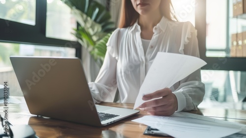 The woman at the desk