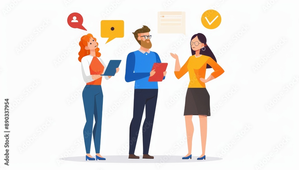 Obraz premium Business People Discussing Work