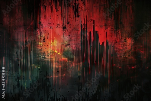Dark and Distressed Abstract Background with Evil Color Palette and Texture