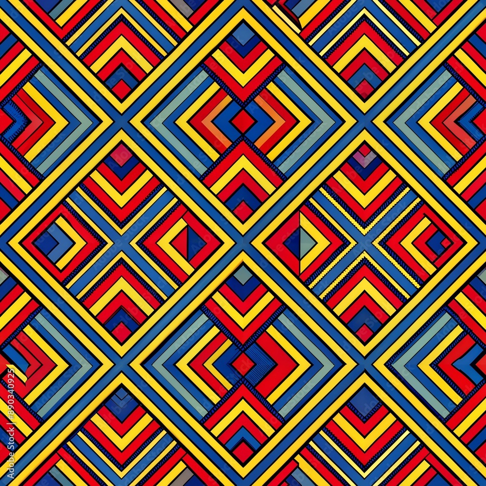 Vibrant Geometric Lines for Energetic Designs