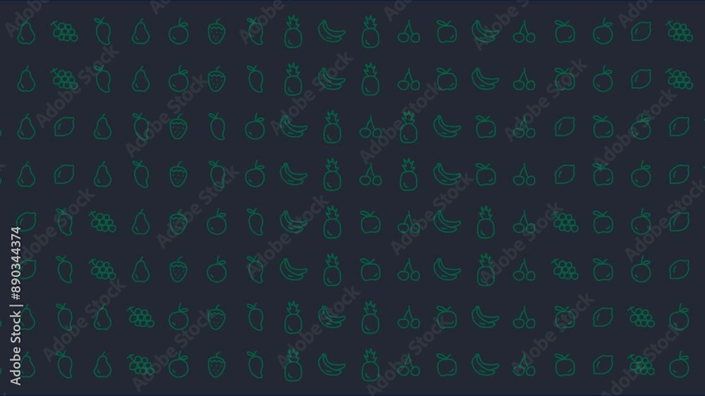 Animated fruit icon background, suitable for text background Animated fruit icon background, suitable for text background