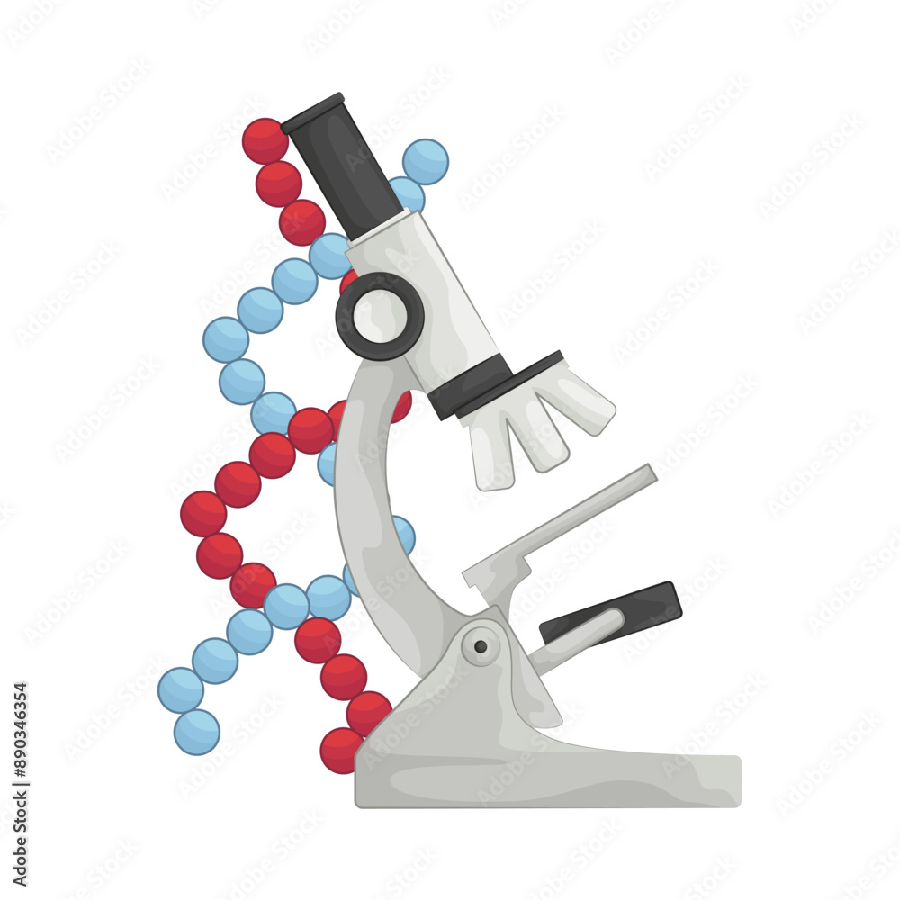 Illustration of microscope Illustration of microscope