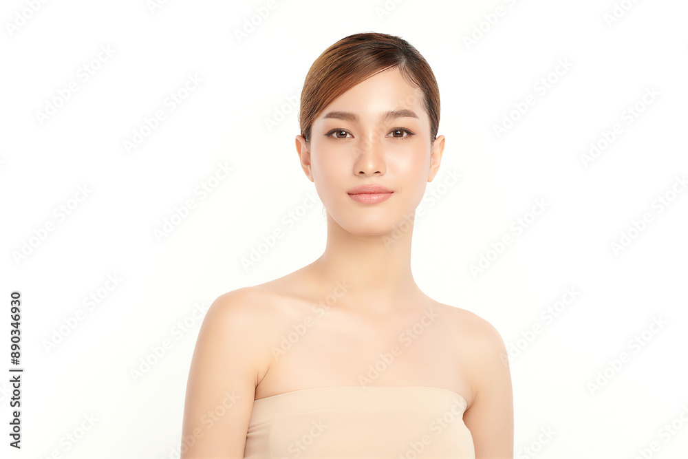 Beautiful young asian woman with clean fresh skin on white background, Face care, Facial treatment, Cosmetology, beauty and spa, Asian women portrait. Beautiful young asian woman with clean fresh skin on white background, Face care, Facial treatment, Cosmetology, beauty and spa, Asian women portrait.
