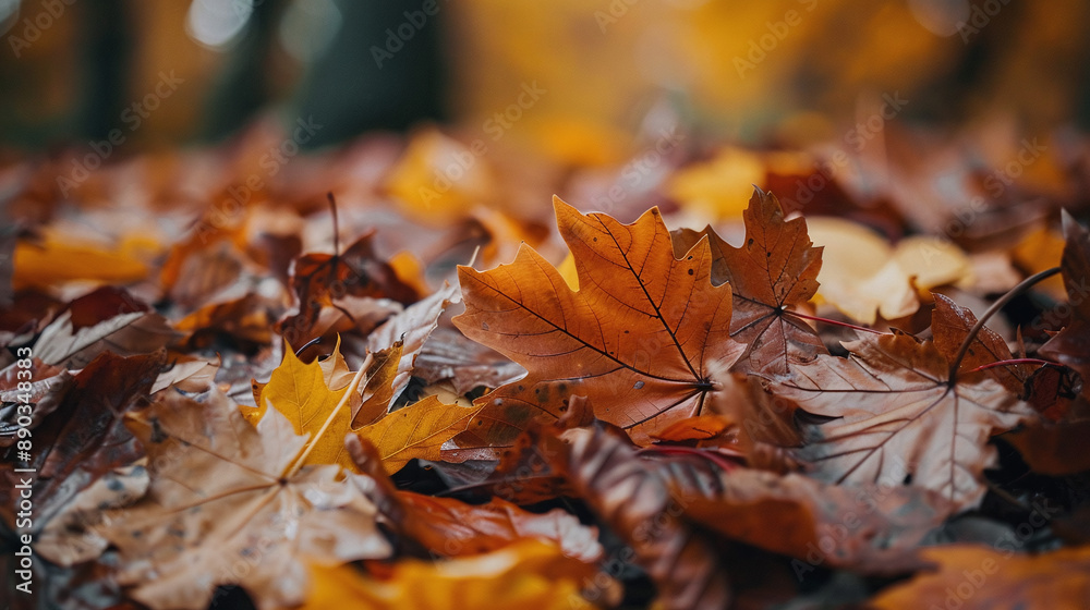 Fallen beautiful autumn leaves in autumn park Fallen beautiful autumn leaves in autumn park
