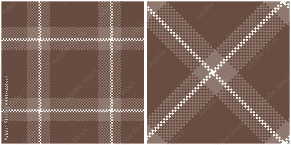 Naklejka premium Plaid Pattern Seamless. Checkerboard Pattern Template for Design Ornament. Seamless Fabric Texture.