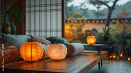 Cozy japanese interior generative ai photo