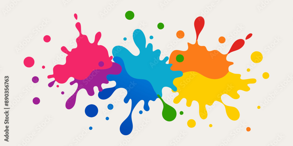 colorful ink splashes colorful ink splashes