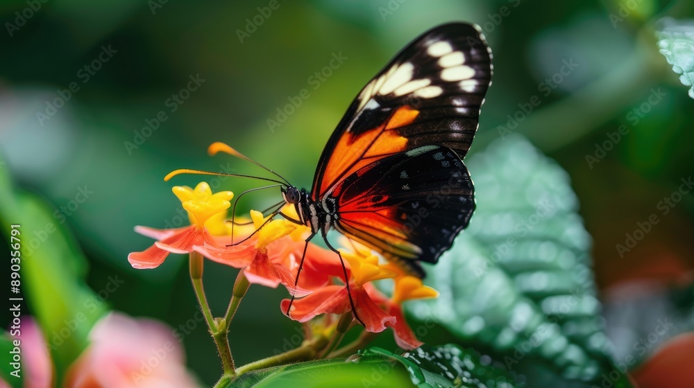 Close-up of a butterfly feeding on nectar Close-up of a butterfly feeding on nectar