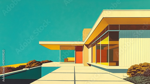 Mid-Century Modern Home - Technical and Elevation Drawings