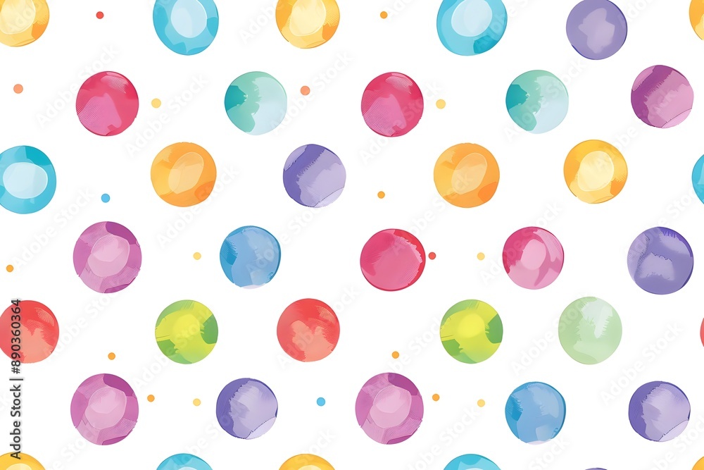 Watercolor Polka Dots Pattern Watercolor Polka Dots Pattern