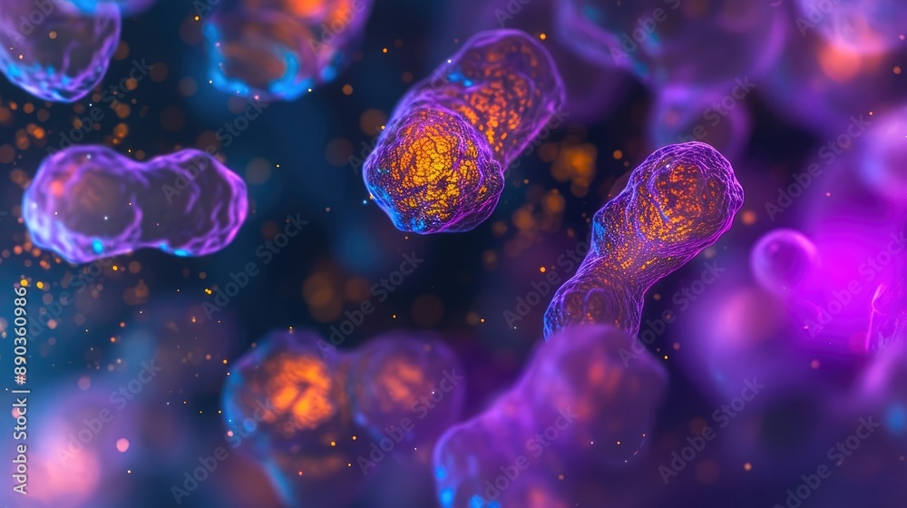 High Magnification of Cells Under a Microscope High Magnification of Cells Under a Microscope