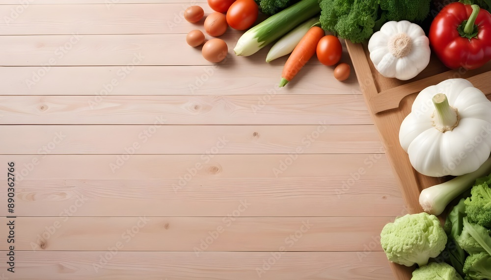 vegetables on a wooden board vegetables on a wooden board