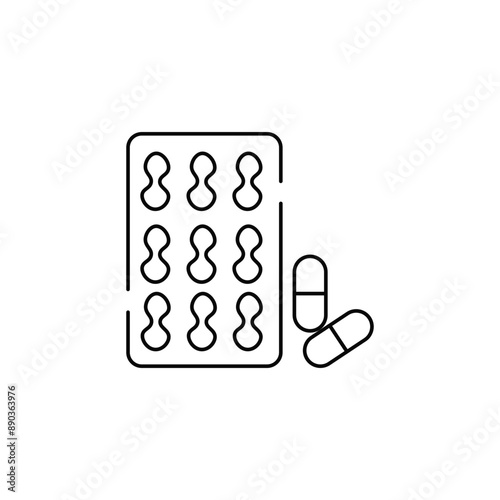 medicine pill vector type icon