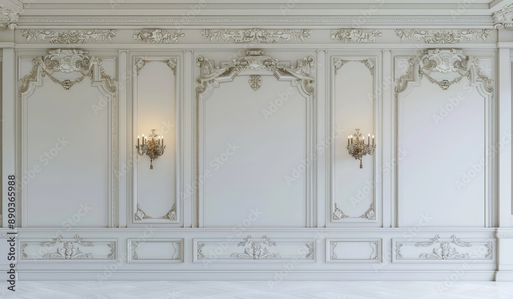 Fototapeta premium Elegant White Classical Interior