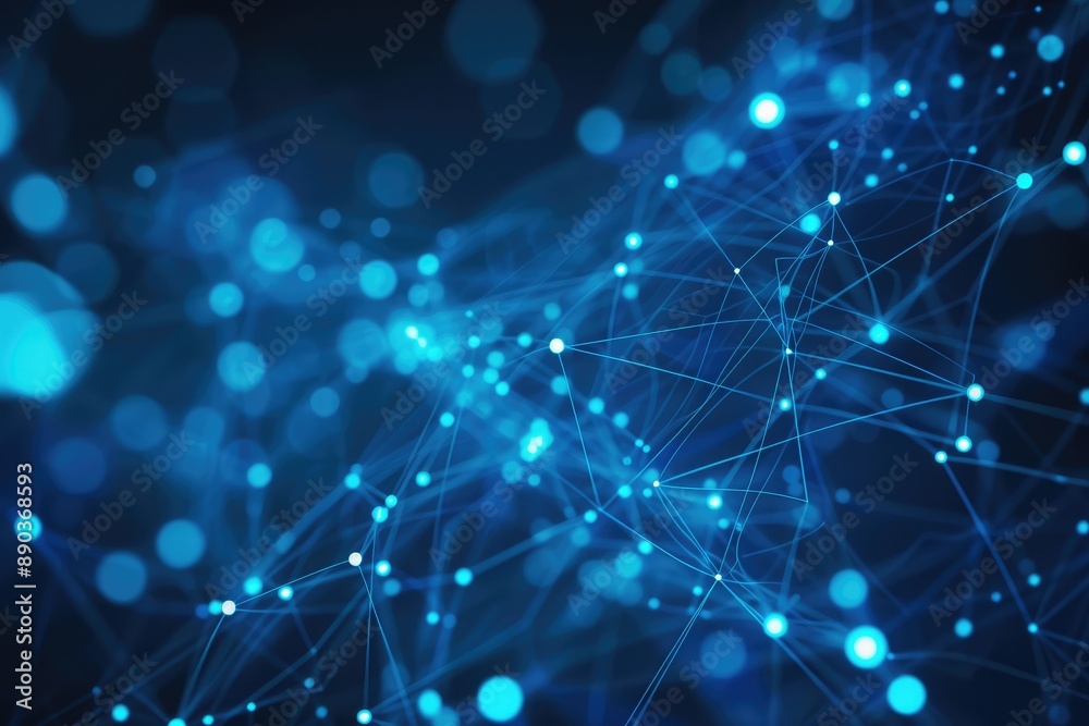 Dynamic Network Connections in Electric Blue Dynamic Network Connections in Electric Blue