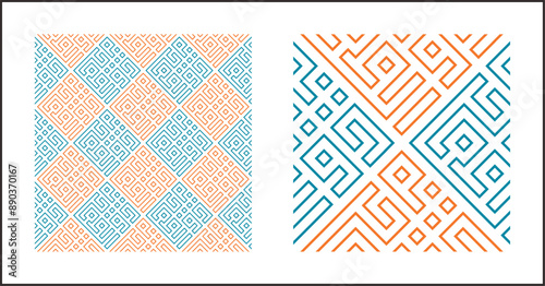 Seamless Pattern for  Square Kufic calligraphy for Dzul Qaidah, Muslim Calendar Icon photo