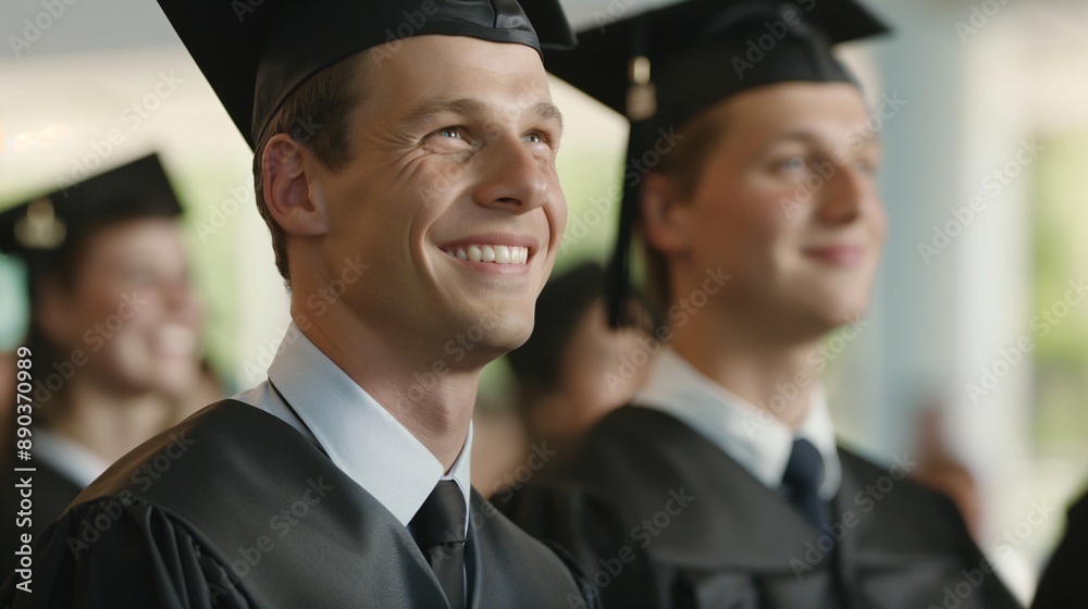 Fototapeta premium a graduation ceremony, tears of joy, proud family