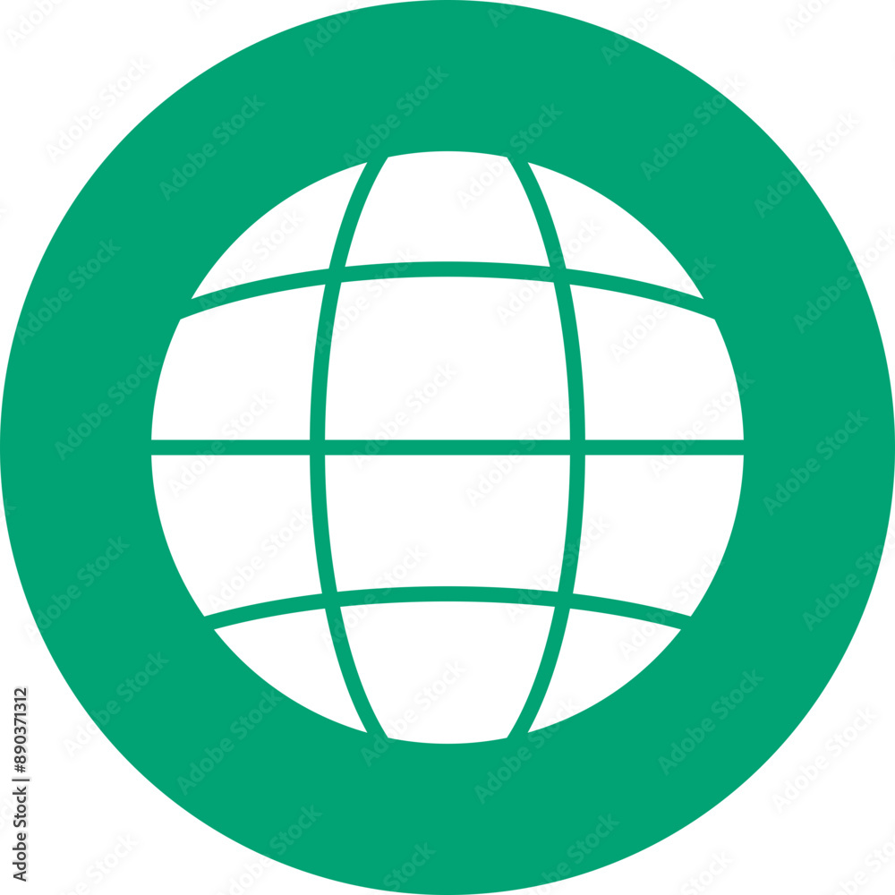 World glyph circle icon World glyph circle icon