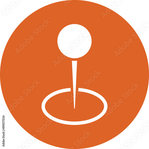 Pin point glyph circle icon