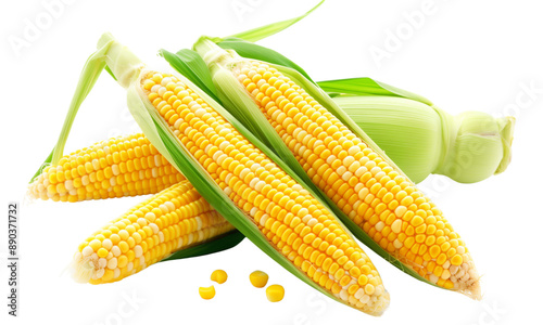 fresh corns isolated on white background PNG Healthy Corns Vegetable Concept