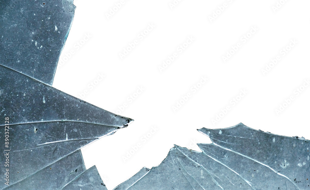 Broken glass on white background. Shattered glass shards, broken window, isolated on white background, sharp, broken, cracks on glass. Broken glass texture, isolated cracks on white background. Broken glass on white background. Shattered glass shards, broken window, isolated on white background, sharp, broken, cracks on glass. Broken glass texture, isolated cracks on white background.