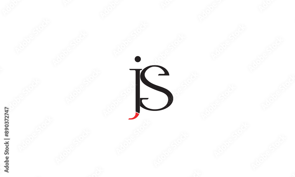 JS, SJ , J , S , Abstract Letters Logo Monogram JS, SJ , J , S , Abstract Letters Logo Monogram