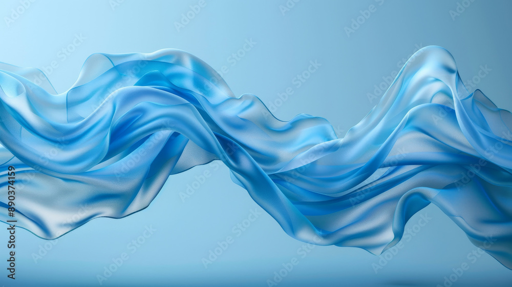 Abstract flowing shape from wavy fabric sheets Abstract flowing shape from wavy fabric sheets