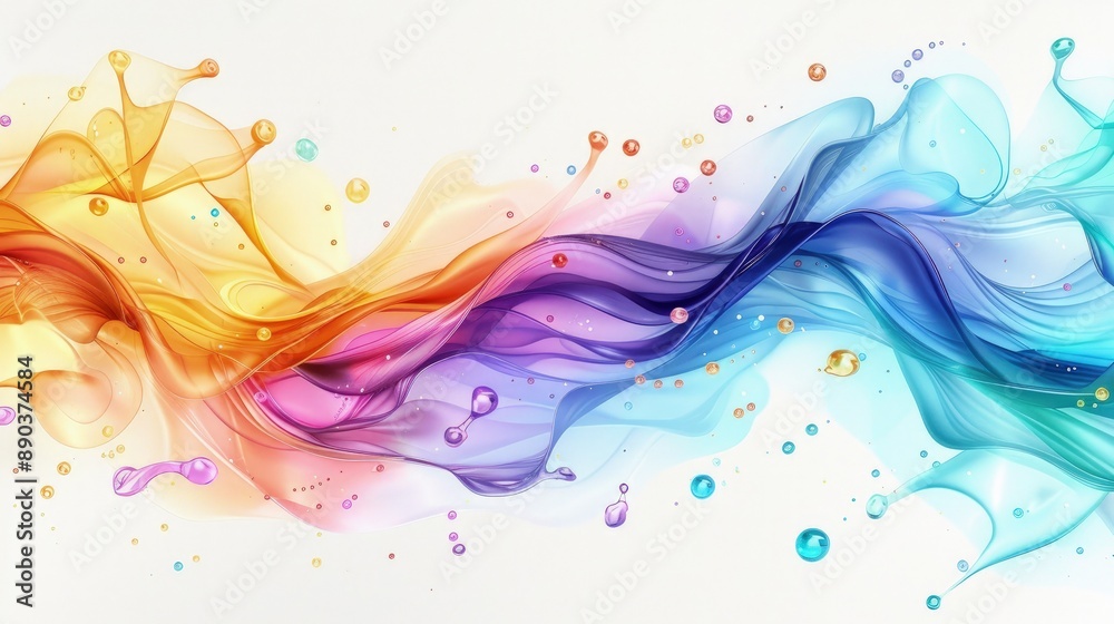 Abstract Art Capturing Fluidity and Movement Through Color Interplay Abstract Art Capturing Fluidity and Movement Through Color Interplay