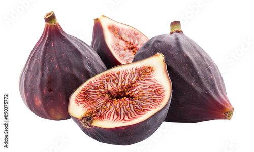 Fresh real Figs isolated on a white background Fruit Concept