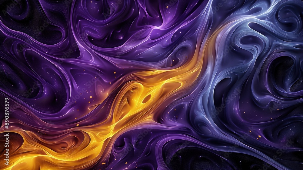 Fototapeta premium Abstract Artwork with Swirling Lines in Vibrant Hues