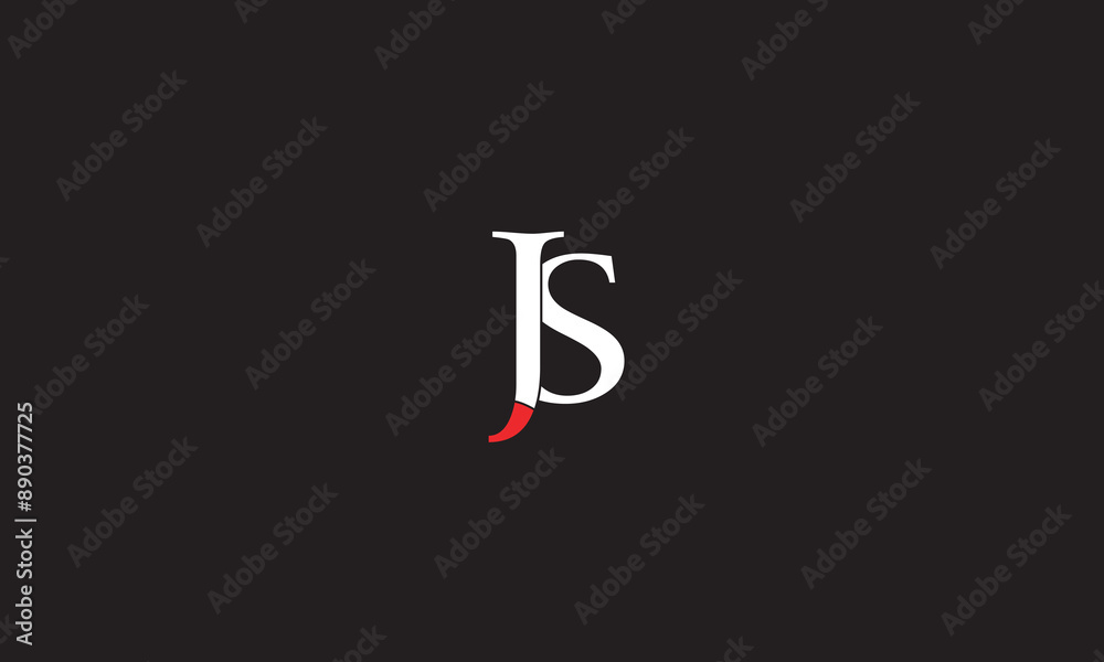 JS, SJ , J , S , Abstract Letters Logo Monogram JS, SJ , J , S , Abstract Letters Logo Monogram
