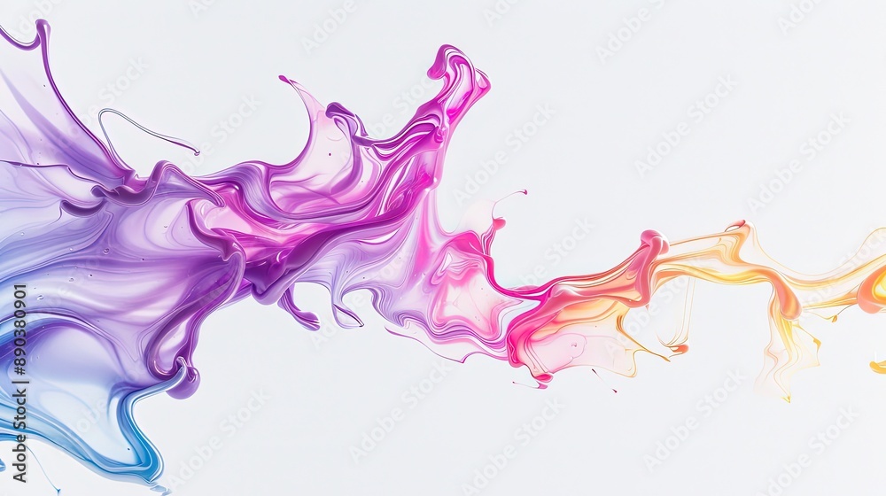 Vibrant Abstract Painting with Fluid Brushstrokes and Blended Colors Vibrant Abstract Painting with Fluid Brushstrokes and Blended Colors