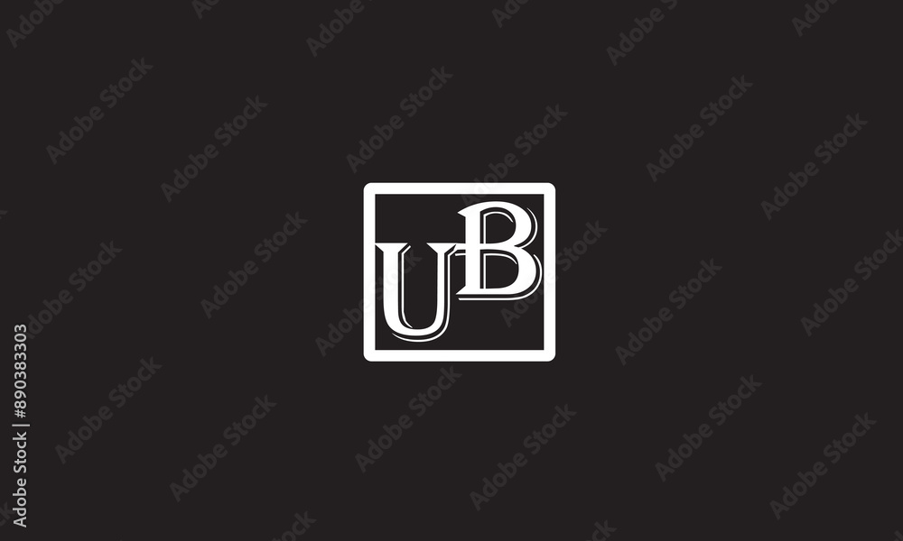 UB, BU , B , U, Abstract Letters Logo Monogram UB, BU , B , U, Abstract Letters Logo Monogram
