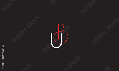 UB, BU , B , U, Abstract Letters Logo Monogram