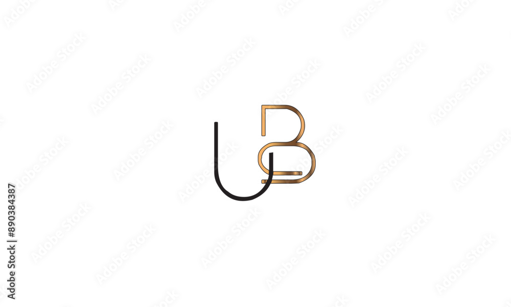 UB, BU , B , U, Abstract Letters Logo Monogram UB, BU , B , U, Abstract Letters Logo Monogram
