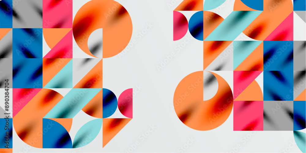 Triangles, round triangles and circles techno art. Vector Illustration For Wallpaper, Banner, Background, Card, Book Illustration, landing page Triangles, round triangles and circles techno art. Vector Illustration For Wallpaper, Banner, Background, Card, Book Illustration, landing page