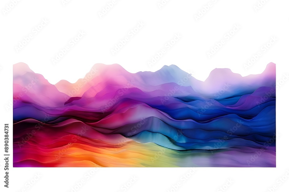 Obraz premium abstract watercolor background with mountains. copy space.