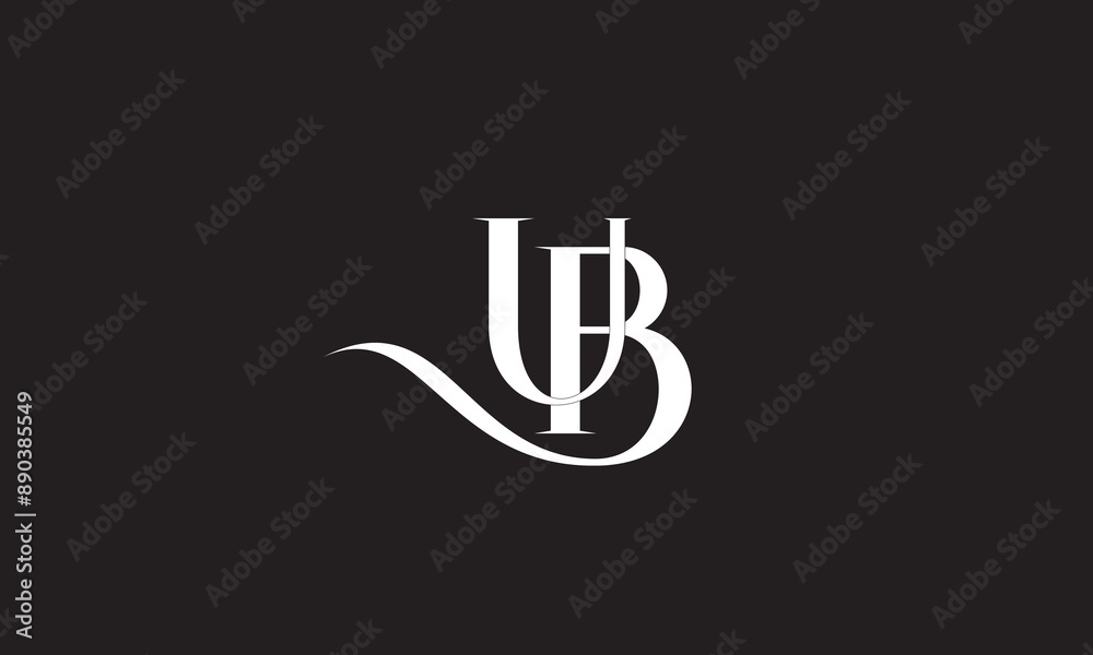 UB, BU , B , U, Abstract Letters Logo Monogram UB, BU , B , U, Abstract Letters Logo Monogram