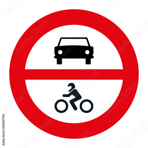 PROHIBITORI SIGN, R-102 - No motor vehicles - SVG
