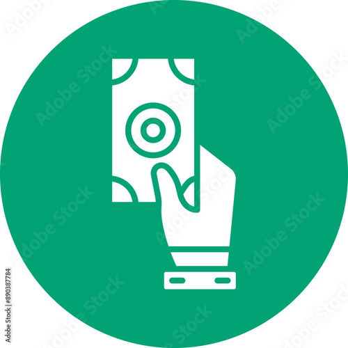 Payment glyph circle icon