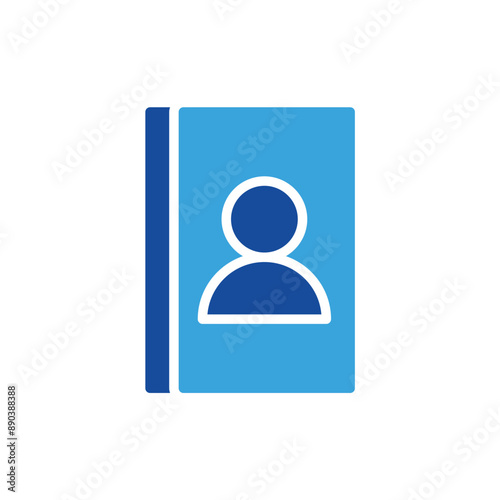 book icon color or logo illustration glyph color blue style