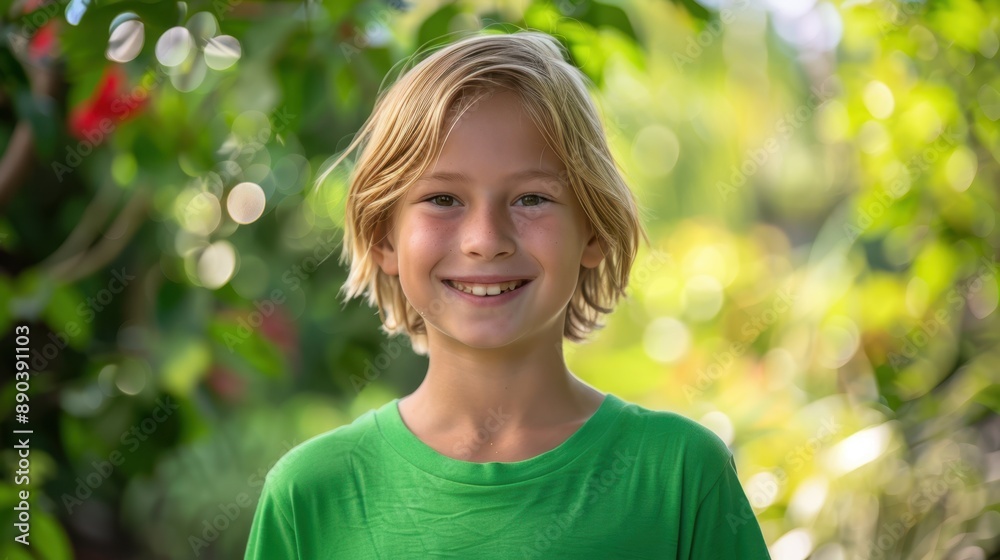 A smiling young boy A smiling young boy