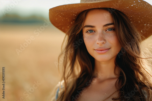 a stunning model woman on a...