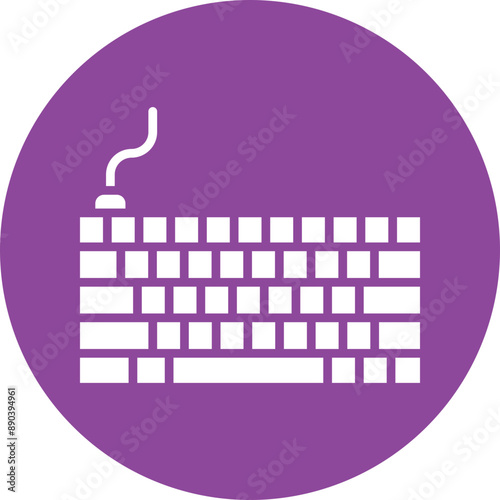 Keyboard glyph circle icon