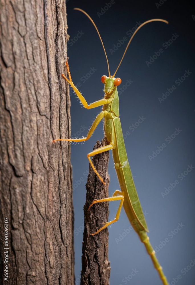 A stick insect blending in with its surroundings. A stick insect blending in with its surroundings.