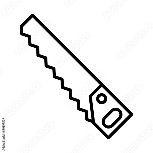 Handsaw line icon